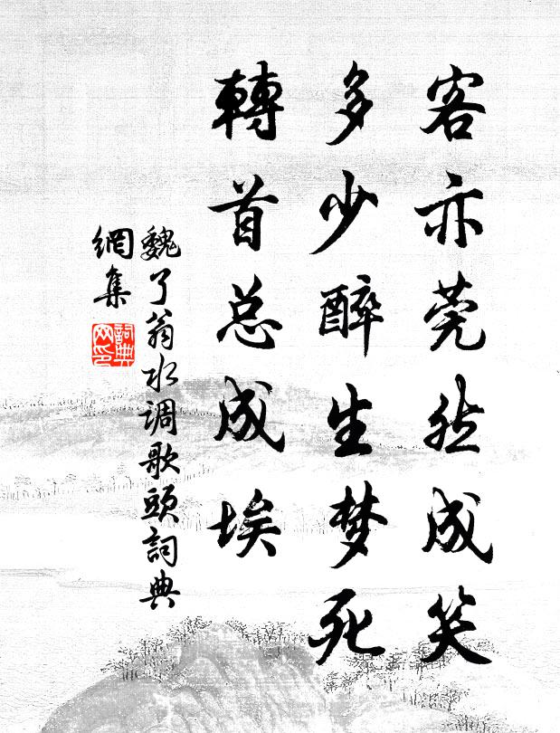 魏了翁客亦莞然成笑,多少醉生梦死,转首总成埃书法作品欣赏