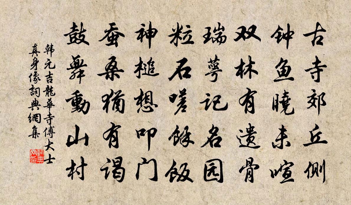 韩元吉龙华寺傅大士真身像书法作品欣赏